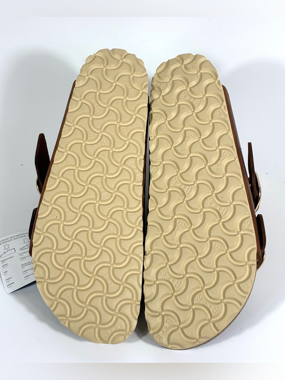 Birkenstock Arizona Big Buckle Slide Sandals Oiled Leather Antique Cognac 40EU - Picture 6 of 17
